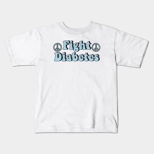 Fight Diabetes Ice Blue Kids T-Shirt